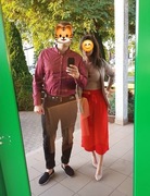 Spodnie kuloty czerwone rozmiar 34(xs)