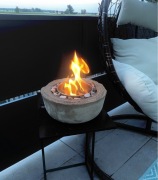 Biokominek wolnostojący 34 x 10 x 10 cm srebrny, szary GRATIS