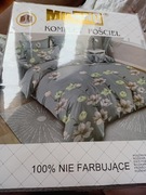 Komplet pościeli szary w kwiaty