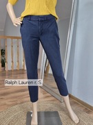 Klasyczne granatowe spodnie damskie chinosy r. S Polo Ralph Lauren premium