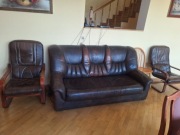 Zestaw mebli 3+1+1 Milano kanapa + fotele skóra