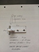 Zawias do Lodówki AMICA - krótki 7 cm. 