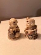 Figurki Chiny chłopiec i dziewczynka kość