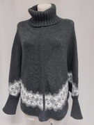 Yessica at C&A damski gruby szary sweter ponczo M/38
