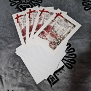 Kartka świąteczna okno Boże Narodzenie 15x20 cm z kopertą - nowa