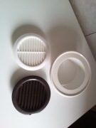 Zestaw do wentylacji, rozeta, kratki, trzy elementy