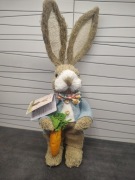 Królik wielkanocny ze słomy 35 cm