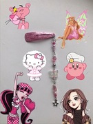 różowa dekoracja na włosy / spinka