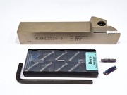 Nóż tokarski przecinak lewy MGEHL 2525-3 + płytki 3mm