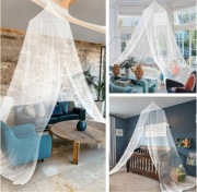 Baldachim moskitiera nad łóżko z tkaniną siateczkową 65x250x1250 cm