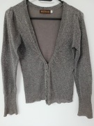 Elegancki rozpinany sweterek brokatowy rozmiar S/M