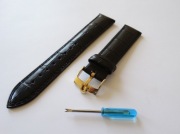 Pasek skórzany do zegarka Omega 18mm 20mm klamra złota srebrna