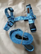 świąteczne szelki dla psa  „Zimowy Blask” rozm L wraz ze smyczą  300cm