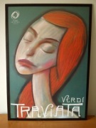 Polski plakat - Traviata Verdi - Leszek Żebrowski
