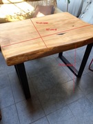 Stół drewniany, loft styl monolit, nowoczesny z jednego kawałka 107cm 