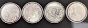 1 oz srebro 999 Trade Dollar zestaw 4 monet 2021 2022 2023
