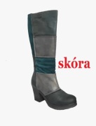 Skórzane kozaki Tamaris zamek, futerko r.37