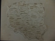 Mapa Polski  dekoracyjno-edukacyjna 59x56