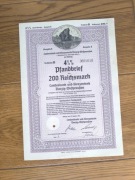 Z73#1@OBLIGACJA@GDAŃSK DANZIG@WIDOK ZURAWIA 200 RM EMISJA 1 