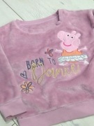 Welurowa ciepła bluza dla dziewczynki bluzka Świnka Peppa 2-3 latka