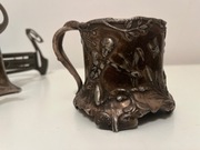 secesyjny secesja uchwyt koszyczek szklanke Plewkiewicz srebrzony 