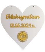 Serce duże 50 cm, ozdoba, Komunia Święta