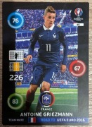 PANINI ROAD TO UEFA EURO 2016 KARTA TEAM MATE ANTOINE GRIEZMANN