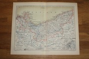 Stary Plan Pommern ,Pomorze 1885r ANTYK, Stetin.