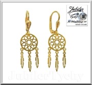 Złoty wisiorek zawieszka łapacz snów Jubiler Tychy