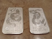 Sztabki Perth Mint Dragon i Snake 2 x 1 Oz srebra