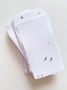 Papier czerpany DL (Menu) White z płatkami goździków (10szt)