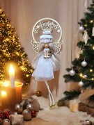 Ozdoba Świąteczny Aniołek z napisem biały