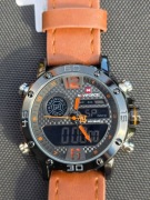 Zegarek NAVIFORCE NF9134 męski analogowo-cyfrowy skórzany pasek NOWY