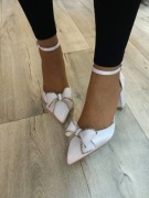 41/42) Białe, bogato zdobione ślubne czółenka wieczorowe, NOWE 