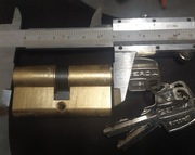 standartowa wkładka do drzwi gerda 30/30mm z 3 kluczami