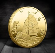 Kopia monety kolekcjonerskiej,,Szczęśliwego Rejsu"