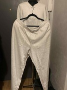 H&M komplet dresy casual bluza spodnie joggers oversize szary melanż