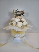 PIERWSZA KOMUNIA ŚWIĘTA Flower Box z pachnących świec sojowych. Na prezent!