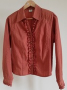 Ruda bluzka koszulowa z długim rękawem r. 40