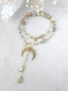 Naszyjnik z kamieni naturalnych i stali UNIKAT