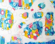 „Nadmorskie opowieści” - abstrakcja - obraz akryl/ płótno 40x50 -M.Rakoczy