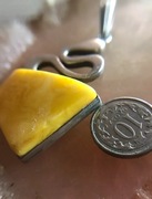 Duzy wisiorek srebrny z bursztynem baltyckim srebro 925