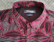 Desigual - bordowa męska koszula Slim - rozmiar L (czyli M)