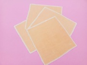 **VINTAGE 4 x serwetki LEN morelowy Cepelia PRL
