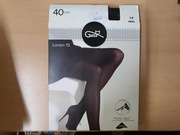 RAJSTOPY WZORZYSTE CZARNE 40DEN, ROZMIAR 2-S, GATTA