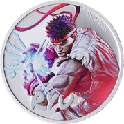 Tuvalu 1$ Ryu kolor Street Fighter 2022 1 Oz Ag.999