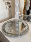 Duża chromowana taca