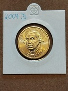 Moneta USA 1 dolar 2007 D Washington 