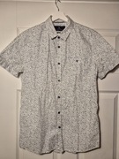 Biała koszula krótki rękaw wzorki rowery