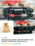 BRANSOLETKA KAMIEŃ  SUROWY TURMALIN  TYGRYSIE MĘSKA obw. 19cm LUB NA WYMIAR